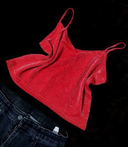 Sparkly Red Cami Top