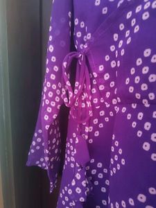 Vibrant Purple Bandhani Print Kurta