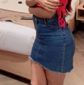 Classic Blue Denim Mini Skirt