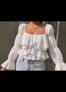 Combo pack White Ruffled Tops
