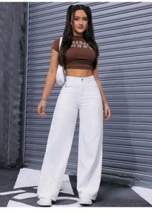 White Wide Leg Jeans