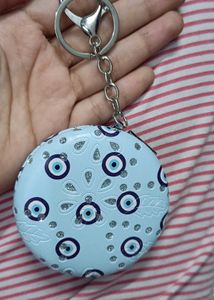 Cute Evil Eye Keychain with mirror