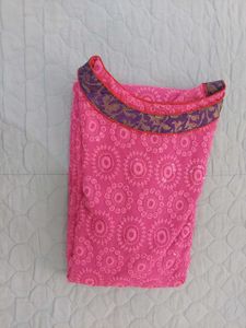 Stylish Pink Embroidered Sequen handwork with broc