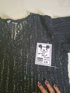 Chic Black Top &amp; Jeans Set