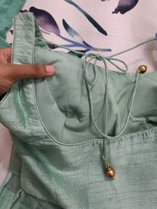 Exquisite Mint Green anarkali set