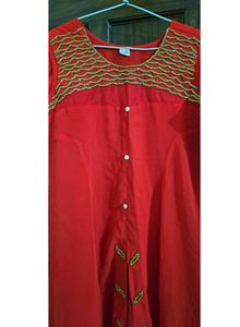 A Line Kurta Like Frock Having Front Cut Design