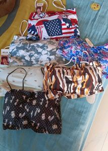 New Trendy Padded Crop Tops Set of 6( One For 199)
