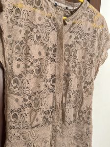 Net Jumpsuit With Bottons In Front To Open