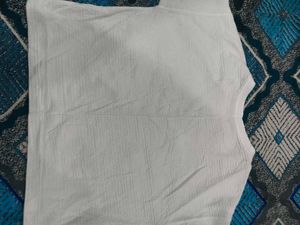 White Textured Long Sleeve Top