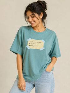 Light Blue "Note To Yourself" Graphic Tee