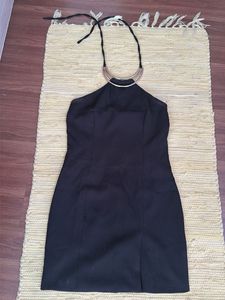 Black Party halter miny dress