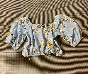 Floral Ruched Front Top