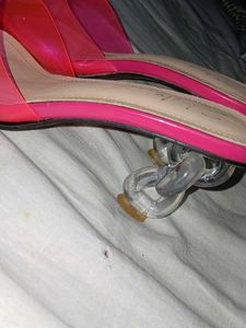Hot Pink Transparent Heels