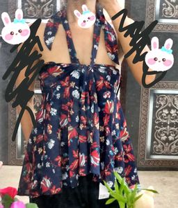💜Tie-up Flowy Top💜