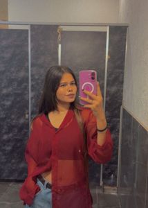Sheer Red Button-Up Shirt🩸