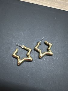 Golden Star Hoop Earrings
