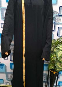 Elegant Black Burqa Nida Fabric Smoothly