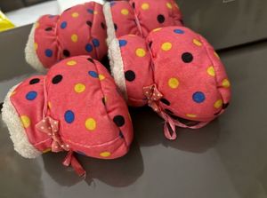 Cute Polka Dot Baby Booties