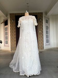 Elegant White Wedding Gown