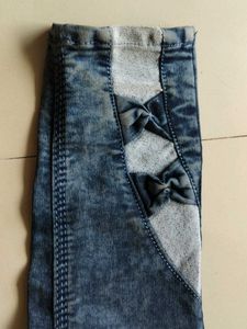 Distressed Blue Denim Skinny Jeans