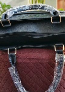 Chic Woven Black Handbag