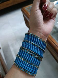 Blue &amp; Gold Bangle Set