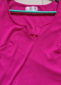 Vibrant Pink Puff Sleeve Top
