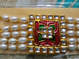 Gold-Tone Kundan Bracelet