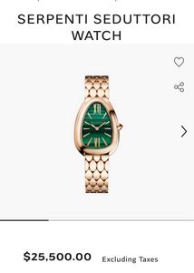 BVLGARI FOR HER* 💣 DROP SHAPE GREEN DIAL PREMIUM