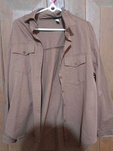 Brown Button-Up Shirt