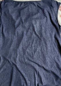 Sparkly Sleeveless Cowl Neck Top