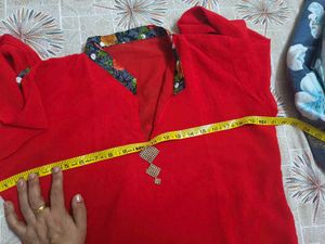 Elegant Red Kurta for Women in XL size