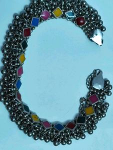 Boho Multicolor Anklet with Bells