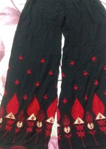 Black And Red Kurta Set