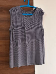 Striped Sleeveless T-Shirt