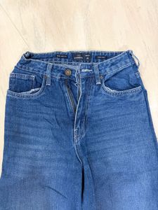 Wide Leg Blue Jeans