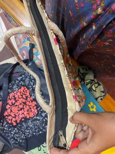 embroidered hand bag