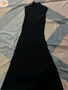 Turtle Neck Black BodyCon Dress