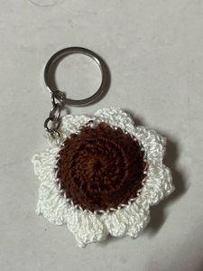 Handmade Crochet Flower Keychain