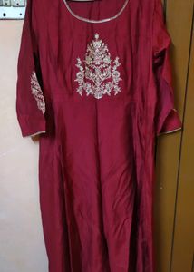 Maybell Kurta Maroon Colour