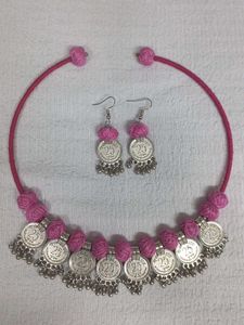 Handmade Coin Necklace &amp; Earrings Set