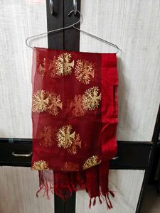 Red lahanga with Embroidered Blouse