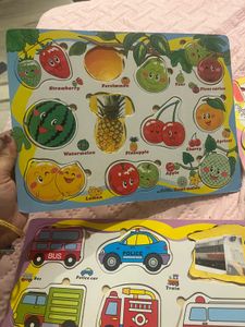 Wooden Peg Puzzles Set