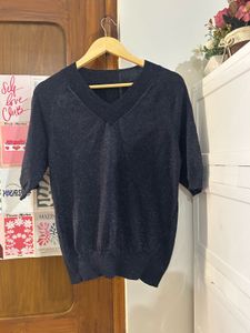 Sparkly V-Neck T-Shirt