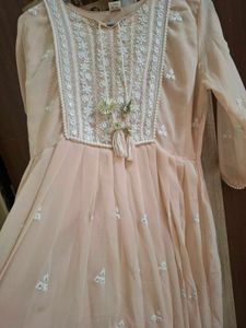 Elegant Peach Anarkali Gown