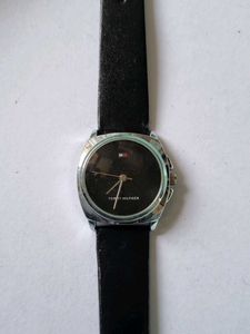 Tommy Hilfiger Black Leather Strap Watch