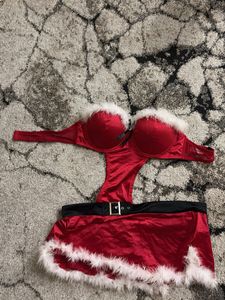 Festive Santa Costume Lingerie Set