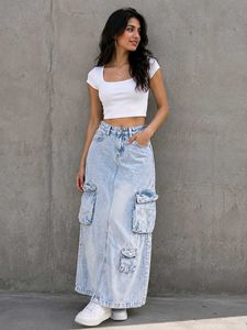 Trendy highly moving Light Wash Cargo Jeans