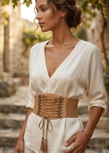 New Boho Fringed Elastic Corset Belt l Last pc