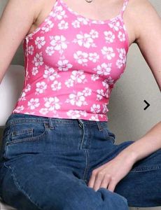 Pink Floral Tank Top